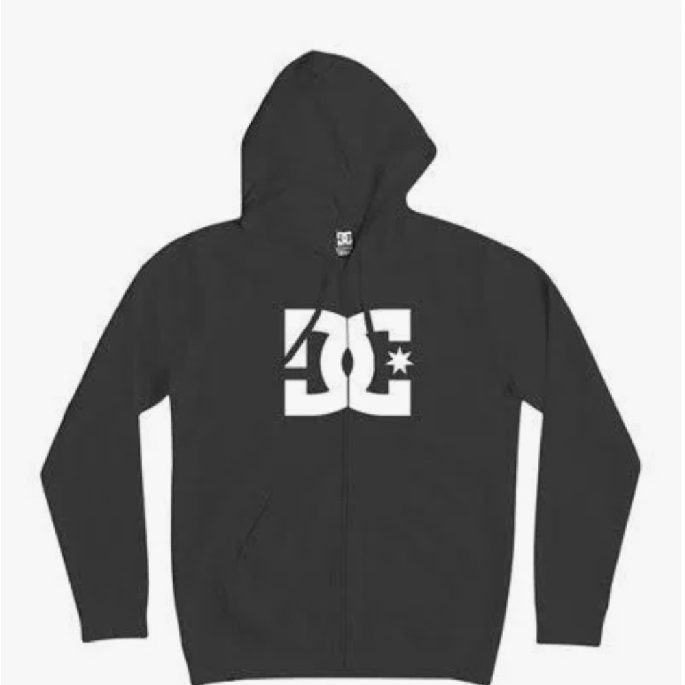 DC star zip up hooded sweatshirt